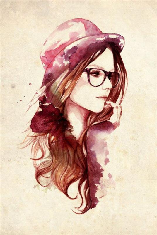 2-hipster-look-with-glasses-for-woman-fashion-hipster-woman-drawing-water