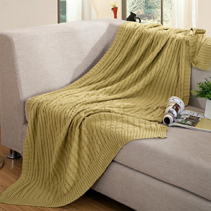 2'li kanepe-koruyucu-kanepe-battaniye-sarı-yeşil-kanepe-bej