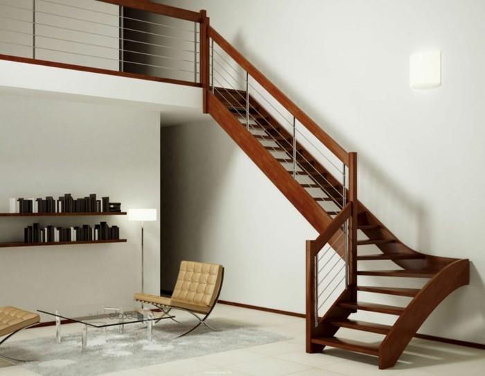 moderno oblikovano-preprosto-leseno-rjavo stopnišče