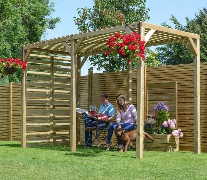 bahçe-pergola-bağımsız-tasarım-basit-korkutucu-dekoratif-çiçek