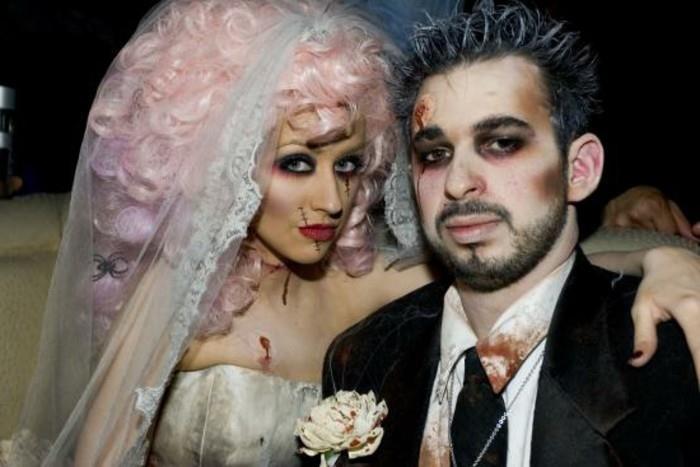 hollywood-halloween-party-zombie-costume-christina-aguilera-and-her-ex-couple-zombies-maries