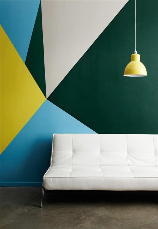 3-çağdaş-iç-tasarım-en-son-trendler-beyaz-kanepe-renkli-duvar resimleri-resimleri