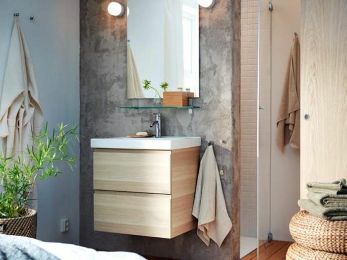 3-zen-kopalniška-omara-iz-lahkega lesa-bambus-stena-iz-voskanega-betona-kopalniško ogledalo