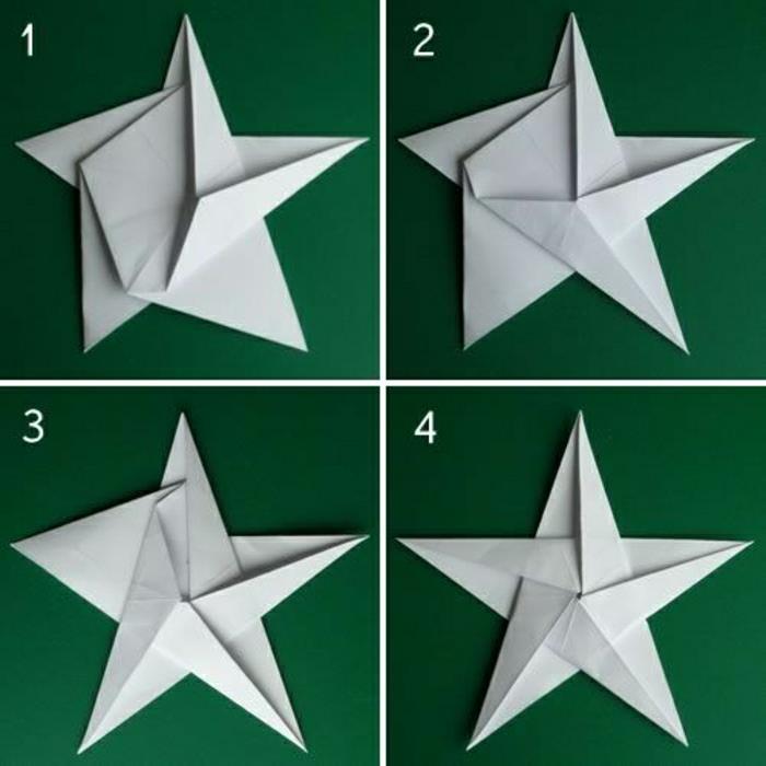 3-kolay-origami-şekilli-beyaz-yıldız-origami-yapması kolay-beyaz renkli