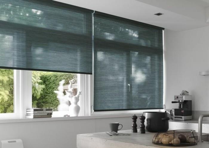 3 stor perde-velux-gri-modern-mutfak-beyaz-gri-geniş pencere