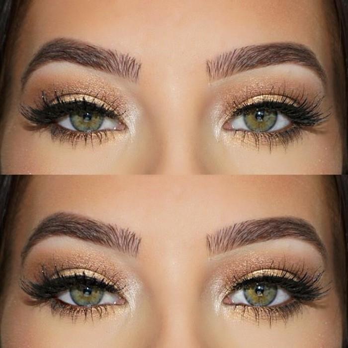 3-tutorial-makeup-green-eyes-makeup-cat-eyes-smokey-eye-in-gold