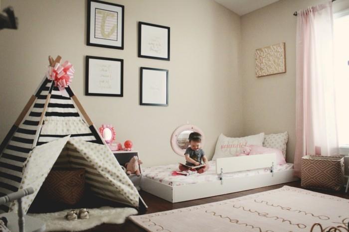 Güzel-bebek odası-montessori-tarzı-yatak-halı