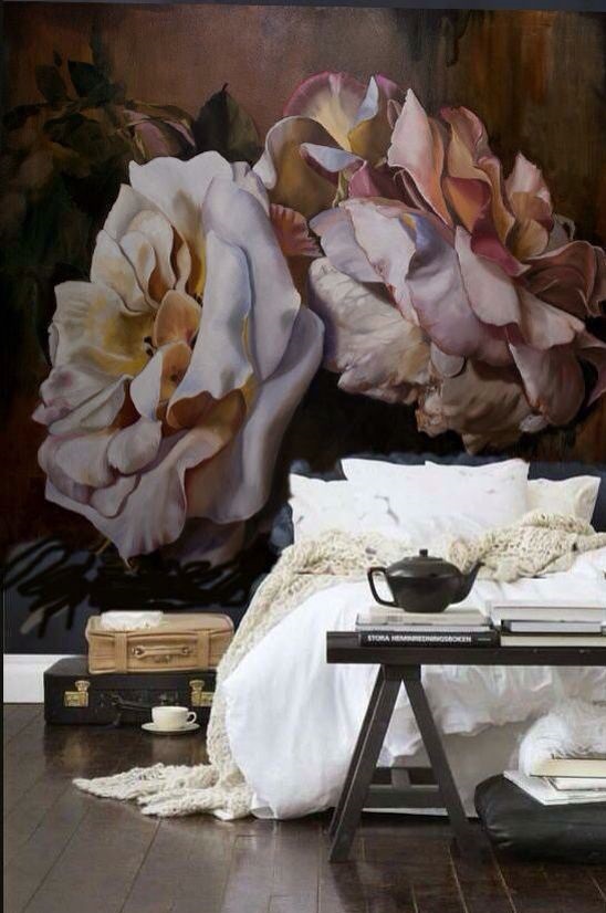 Yatak odası için muhteşem güller