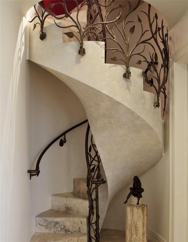 izjemno-moderno-stopnišče-spiralno stopnišče-marmor-ograja-stopnišče-s-cvetličnimi vzorci