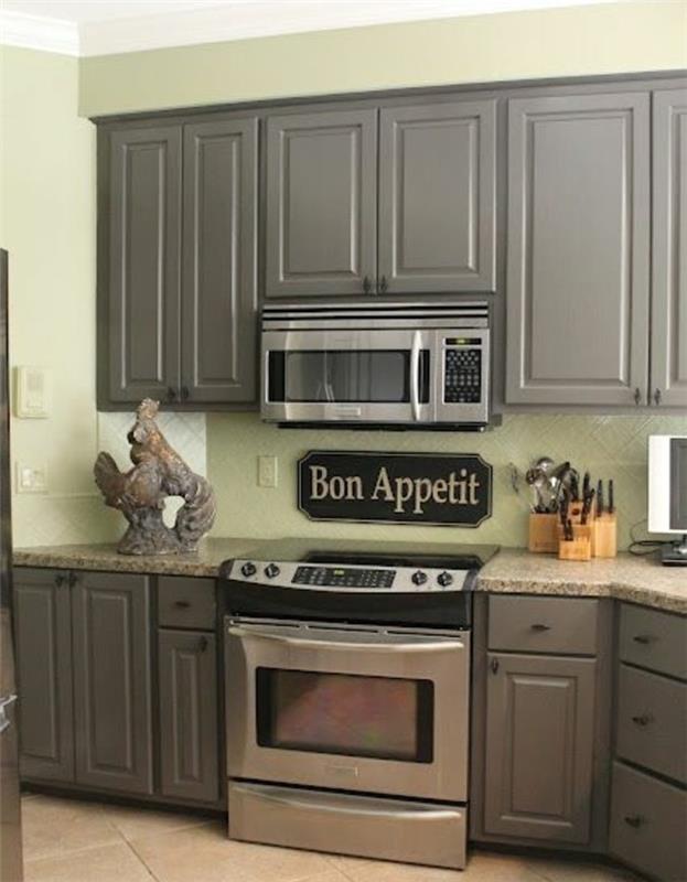 harika bir fikir-çok misafirperver-mutfak-mutfağınızı-nane-yeşil-boya-mutfak-mobilya-taupe-yeniden-boya