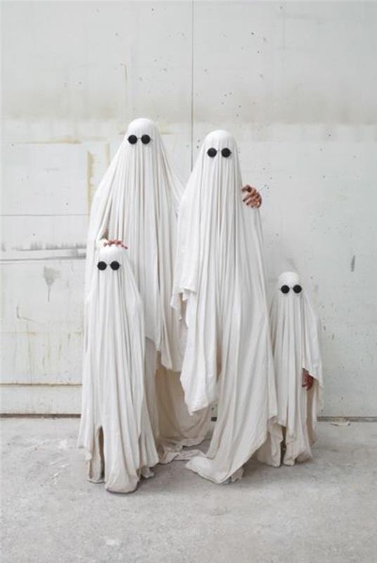 originali idėja-Helovinas-kostiumas-vaiduoklių šeima-pasidaryk pats kostiumas