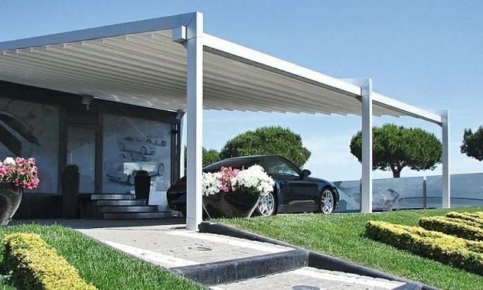 beyaz-alüminyum-pergola-carport-kullanım-yapıyor