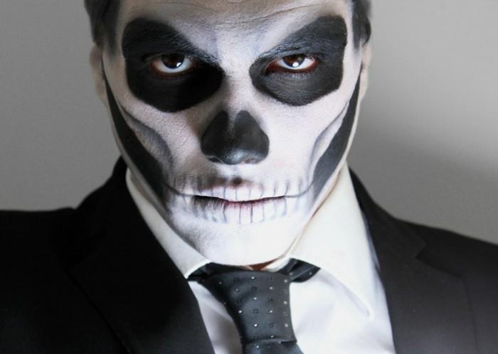 Lengvas Helovinas-skeletas-žmogus-Helovinas-makiažo idėjos-įdomu