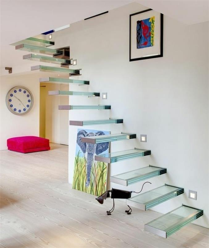 moderno-stopnišče-zasnova-viseče-stekleno stopnišče