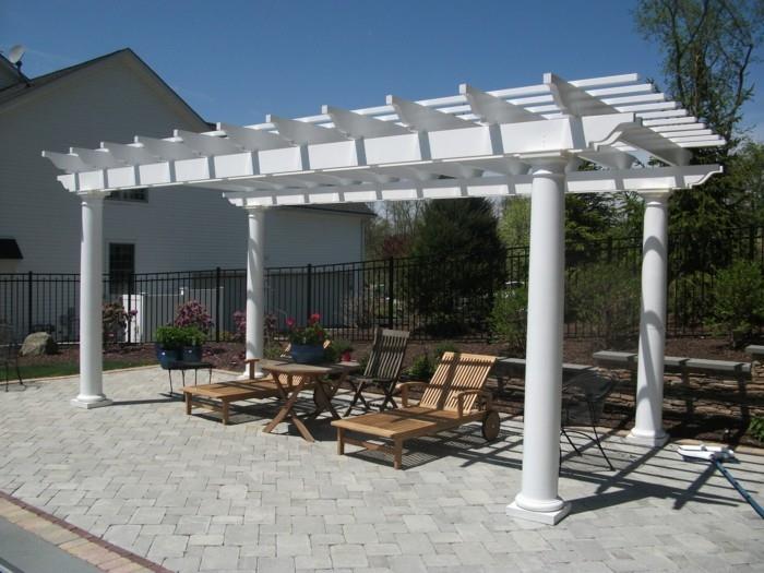 modern-PVC-pergola-beyaz-kendinden destekli-pergola-çok zarif