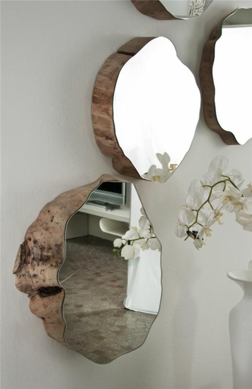 74-dažai-prieškambaris-pilka siena-kai kurie veidrodžiai ir orchidėja
