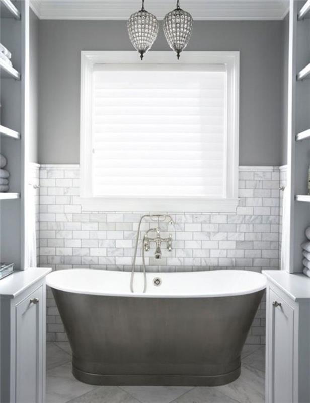 pilka-vonios-dažai-idėja-balta-laisvai stovinti vonia-klasikinis-apdaila