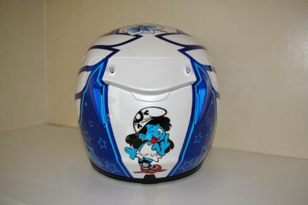 Motociklų šalmas-originalus-smurfas-mėlynas