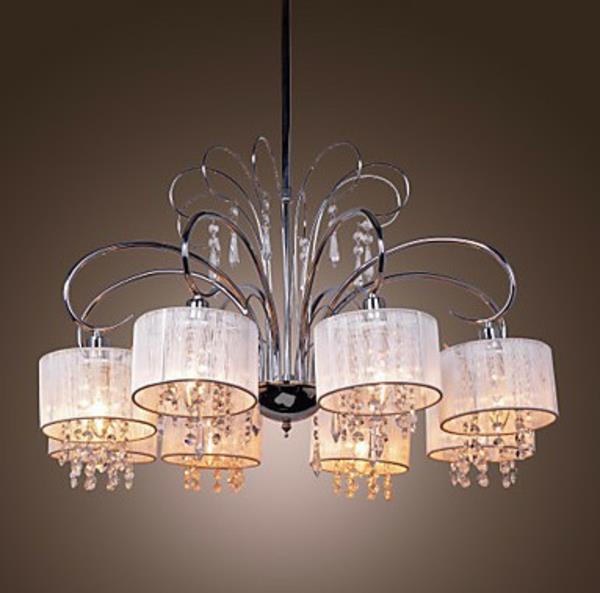 Šiuolaikinio „Crystal-font-b-Chandelier-b-font-with-8-Lamp-font-b-Shade-b-font-Chrome“ dydis