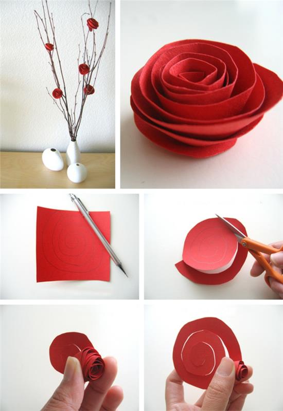 DIY-cvetje-krepon-papir-poročna-šopek-rdeče-vrtnice-vaza