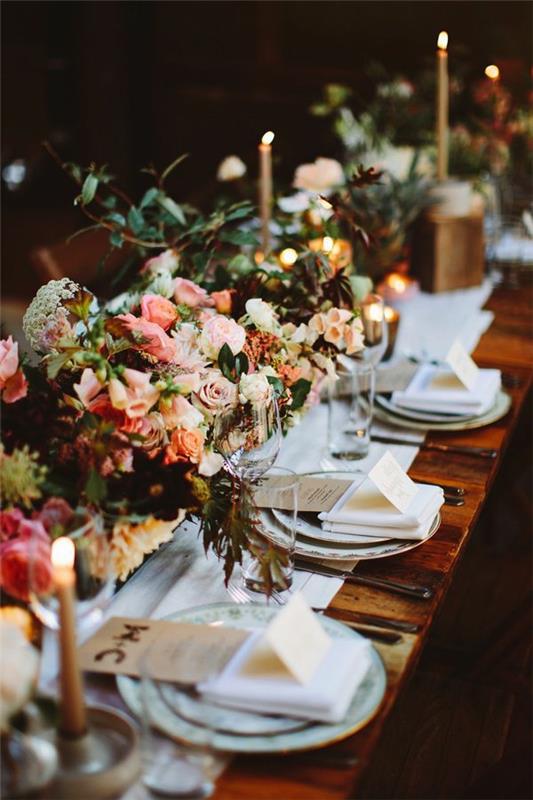 Rožna dekoracija-poroka-vesela-miza-slovesnost