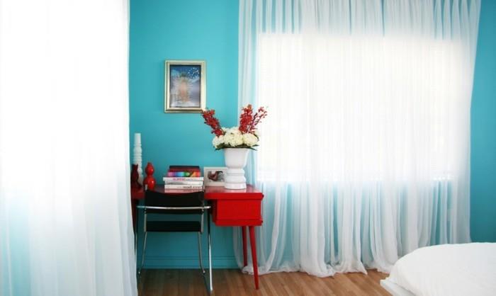 Prabangus interjero dekoravimas-spalva-miegamasis-gerai įrengtas-per mėlynas
