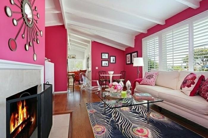 Dekoracija-strop-v-belem-in-roza-slogu-glamur-elegantna-spremenjena
