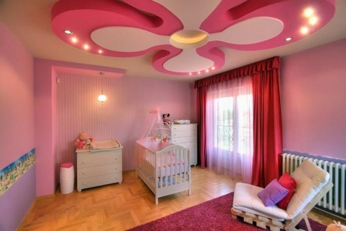 Dekoracija-strop-velika-cvet-vrtnica-otroška soba-spremenjena
