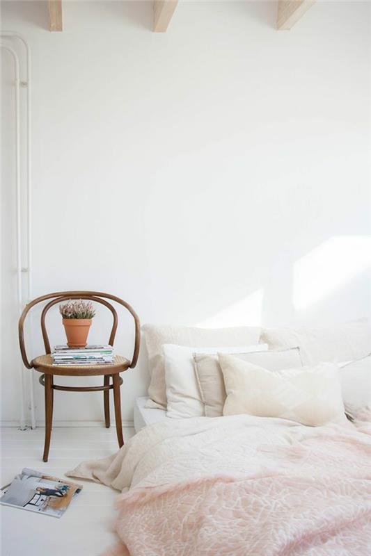 Dizainas-puikus interjero idėja-šiuolaikinio balto miegamojo spalvų tendencija
