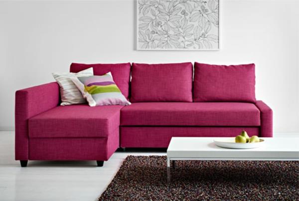 FRIHETEN-kavč-ikea-roza-ciklama-blazina
