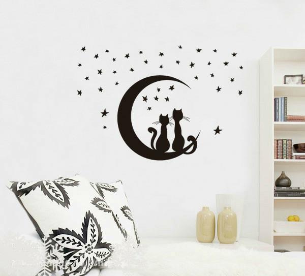 Nemokamas pristatymas-Star-Kitty-3D-DIY-Fashion-Removable-bedroom-wall-ideas-Star-Cat-Home-Decration-Wallpaper2-resized