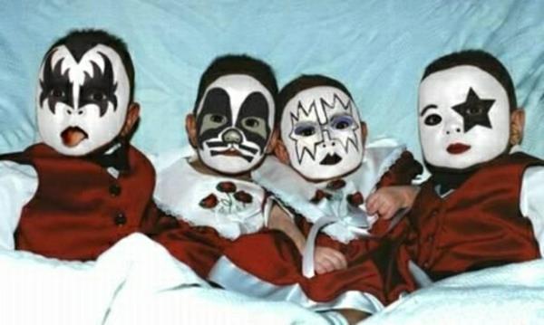 Helovinas-makiažas-originalios idėjos-nuotraukos-kūdikiai-juoda-balta- =