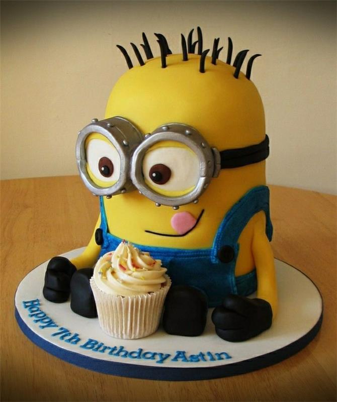 Deko-fikir-doğum günü-çocuk-tematik-doğum günü-kek-kız-minyon-sarı