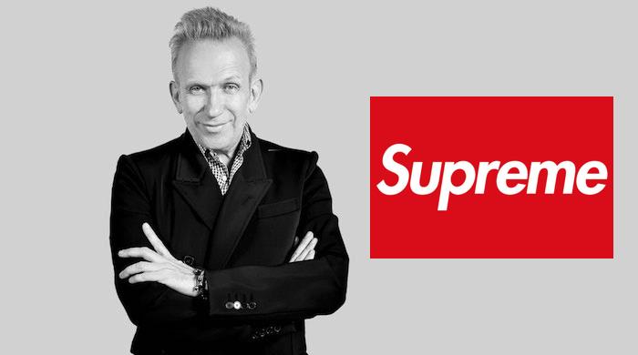 Jean Paul Gaultier x Supreme bendradarbiauja tarp prancūzų kurjerio ir Niujorko prekės ženklo