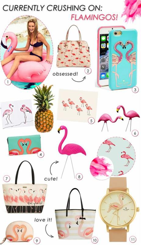 manija okrasja flaminga, več dodatkov s flamingi, izviren okrasni predmet, eksotična dekoracija, dodatek za flamingo
