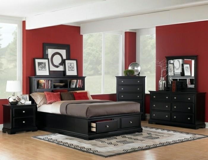 Naujausios jūsų modernių raudonų miegamojo spalvų tendencijos