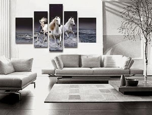 Gyvenamasis kambarys-siena-menas-arkliai-plakato dydis pakeistas