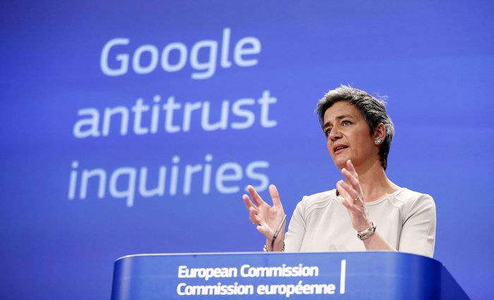 Antitröst davalarından sorumlu Avrupa komiseri Margrethe Vestager, Google'ı 1,5 milyar avro para cezasına çarptıran hakim durumun kötüye kullanılmasına neden oldu