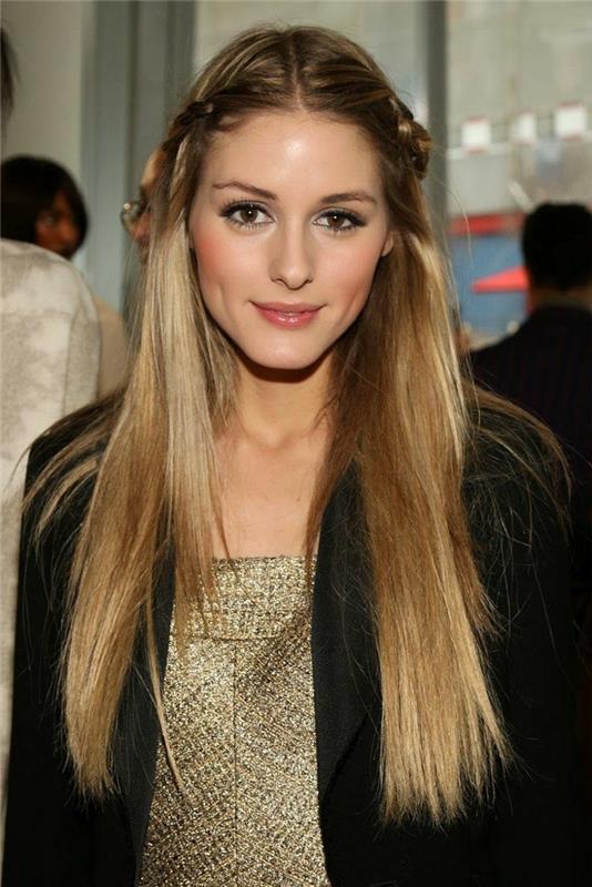 ombré saç, kahverengi saç, koyu kahverengi saç, Olivia Palermo, örgülü taç