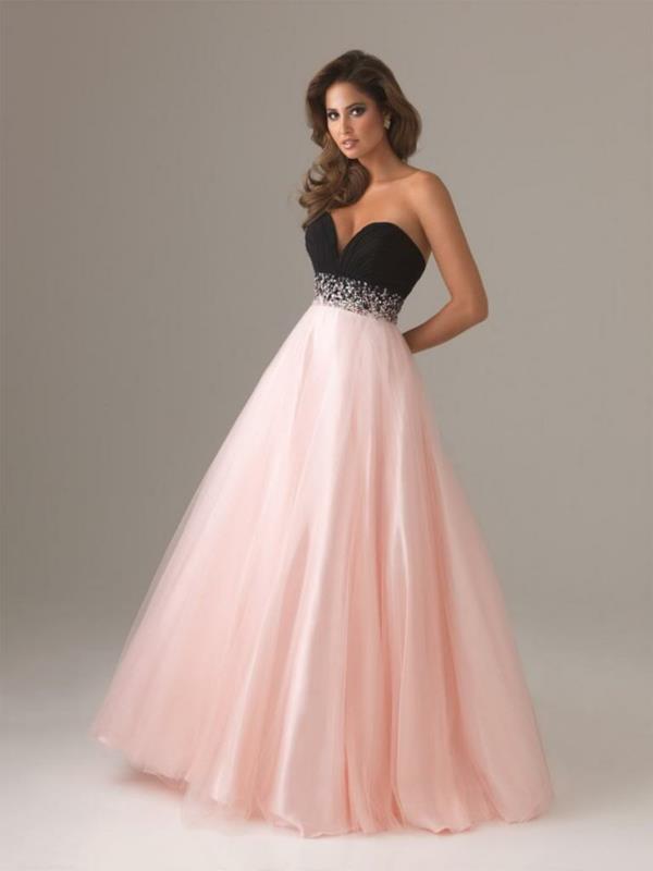 Prašmatni rožinė-graži mergina-išleistuvių suknelė