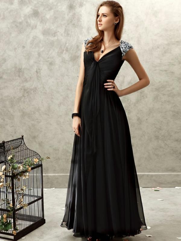 Elegantiška-juoda-išleistuvių suknelė