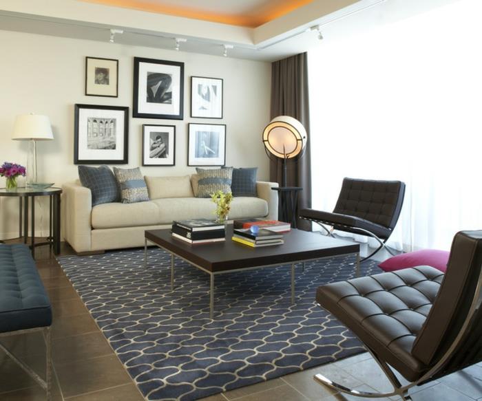 Gyvenamasis kambarys-kilimas-modernus-šiuolaikinis-gyvenamasis kambarys-graži idėja