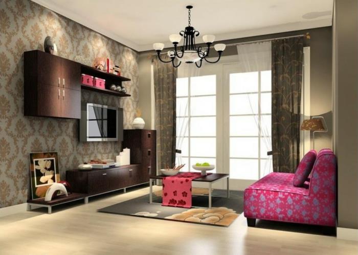 İyi döşenmiş-oturma odası-duvar kağıdı-tasarım-fikir-dekorasyon- (5)