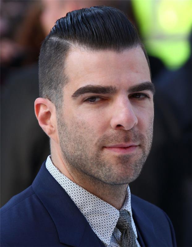 Retro hipster Zachary Quinto 50 -krat reže banane na kratke stranice