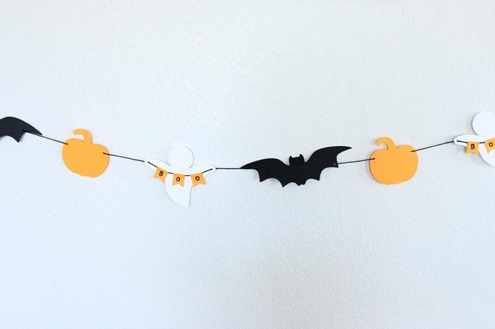 lengva ir greita rankinė veikla „pasidaryk pats“ šikšnosparnis juodas atvirukas „Halloween Deco“ spausdinamas moliūgų raštas