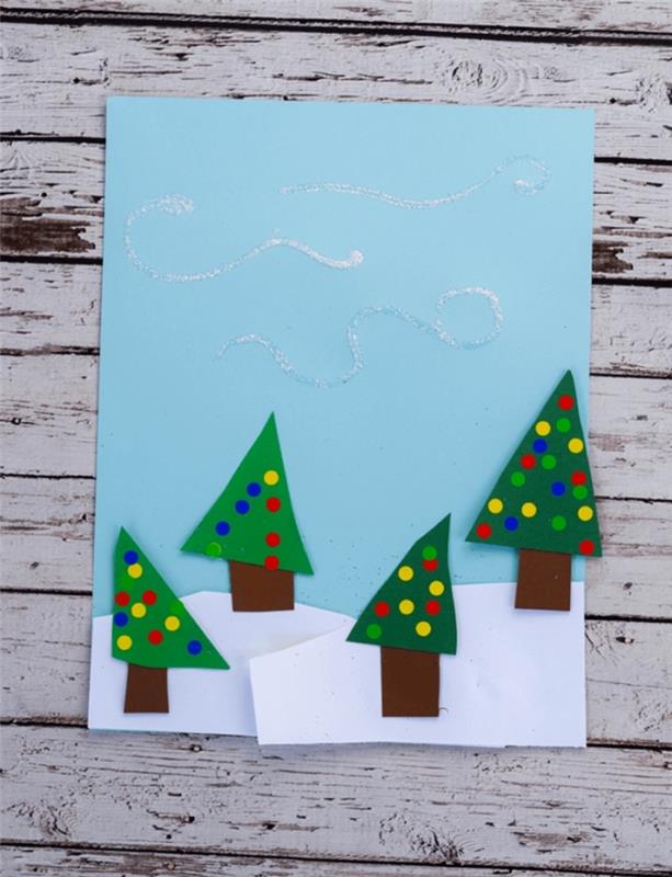 Kendin Yap anne Noeli, el yapımı Mutlu Noeller kartı şablonu, kağıtlı çocuklar için örnek Noel etkinliği