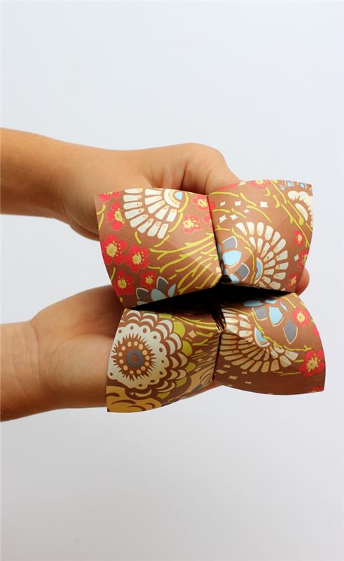 specialus Padėkos vakarėlio atspausdintas gėlių popieriaus troškintuvo modelis, lengvas origami sulankstymas Padėkos dienos vakarėliui
