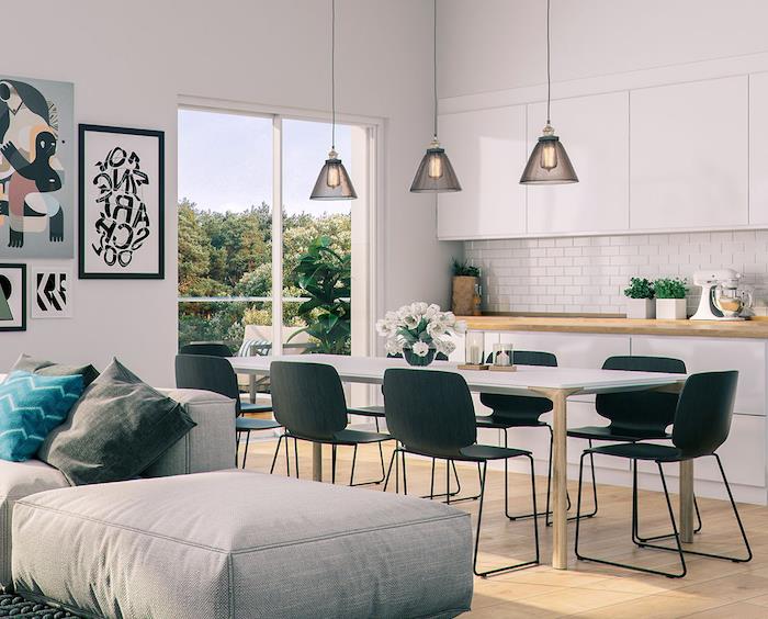 Modern oturma odası dekorasyon fikirleri modern oturma odası dekorasyonu yemek alanı sandalyeleri ile güzel oturma odası dekorasyonu yemek masası