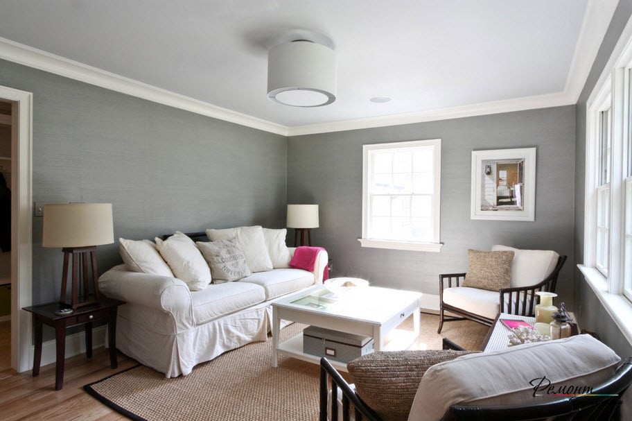 La combinación de gris y blanco es una de las más comunes en el diseño de interiores.