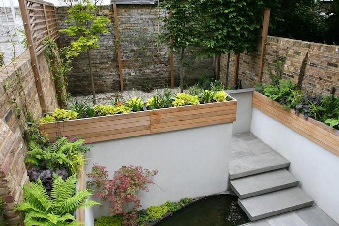 vrt-postavitev-majhna-ideja-terasa-oblikovanje-zunanja dekoracija